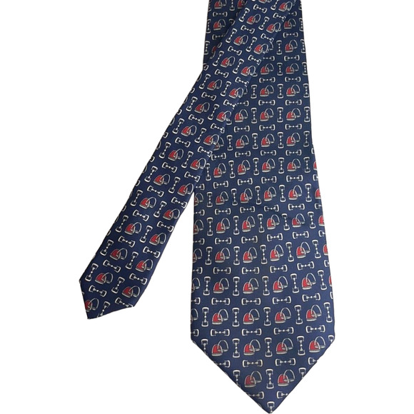 Vintage FENDI Silk Neck Tie - Blue - Made in Italy - Picture 2 of 7